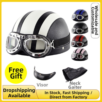 Casca Cyclegear pentru ciclism, tip half-shell, protecție împotriva vântului și razelor UV, model cu dungi, material PU skin + carcasă PP, unisex, adult, logo imprimat