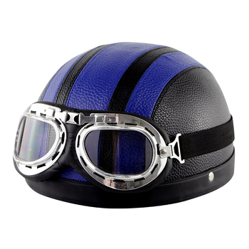 Casca Cyclegear pentru ciclism, tip half-shell, protecție împotriva vântului și razelor UV, model cu dungi, material PU skin + carcasă PP, unisex, adult, logo imprimat