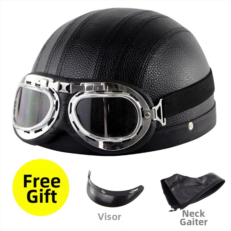 Casca Cyclegear pentru ciclism, tip half-shell, protecție împotriva vântului și razelor UV, model cu dungi, material PU skin + carcasă PP, unisex, adult, logo imprimat