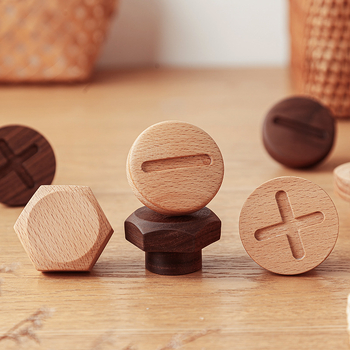 Ξύλινη στρογγυλή λαβή πόρτας ντουλάπας, μοντέρνο μινιμαλιστικό στυλ, χαρακτική, μοντέλο 8899