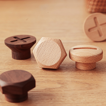 Ξύλινη στρογγυλή λαβή πόρτας ντουλάπας, μοντέρνο μινιμαλιστικό στυλ, χαρακτική, μοντέλο 8899