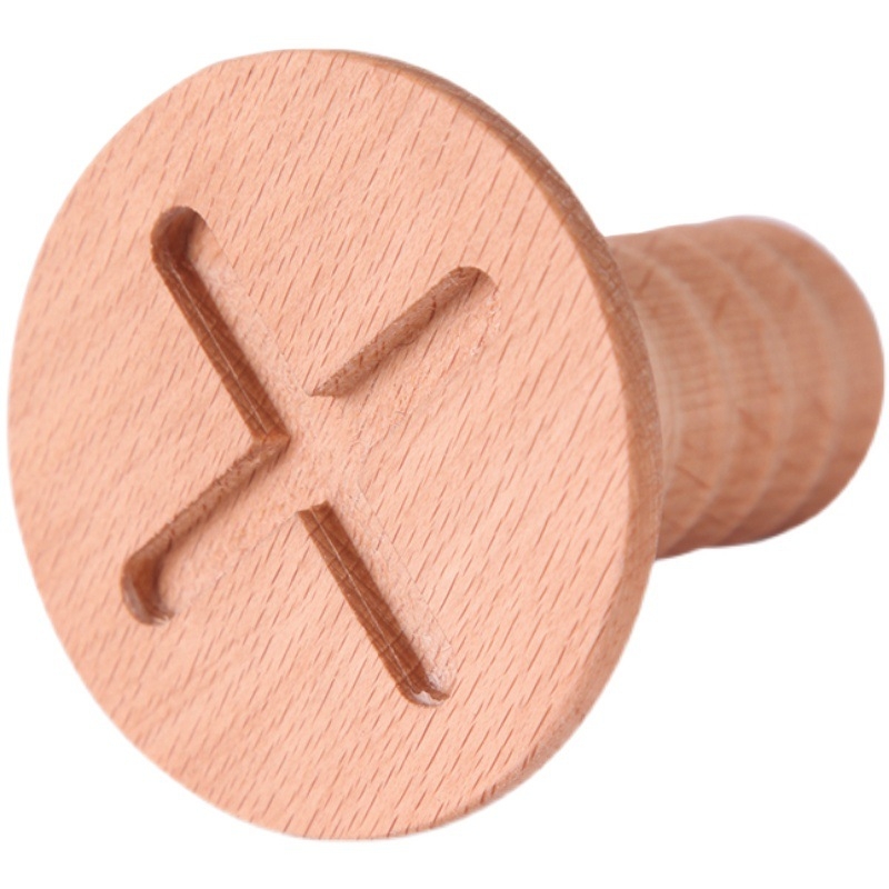 Ξύλινη στρογγυλή λαβή πόρτας ντουλάπας, μοντέρνο μινιμαλιστικό στυλ, χαρακτική, μοντέλο 8899