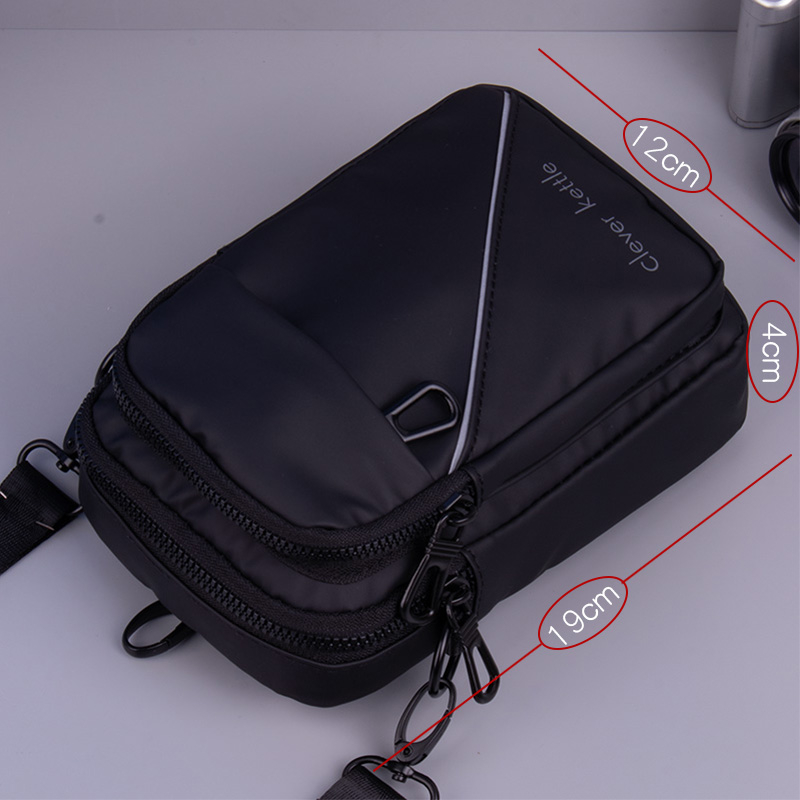 Férfiaknak készült keresztpántos táska, multifunkciós, nagy kapacitású, könnyű, Oxford vászon, lélegző nylon bélés, kompatibilis 8 hüvelykes laptophoz