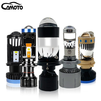 Motorkerékpár LED H4 fényszóró fisheye lencsével, 60W 12V 6500LM IP68, élettartam 50000h, minden modellhez kompatibil, spot típusú burkolat