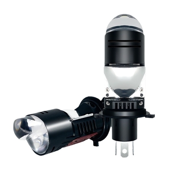 Motorkerékpár LED H4 fényszóró fisheye lencsével, 60W 12V 6500LM IP68, élettartam 50000h, minden modellhez kompatibil, spot típusú burkolat