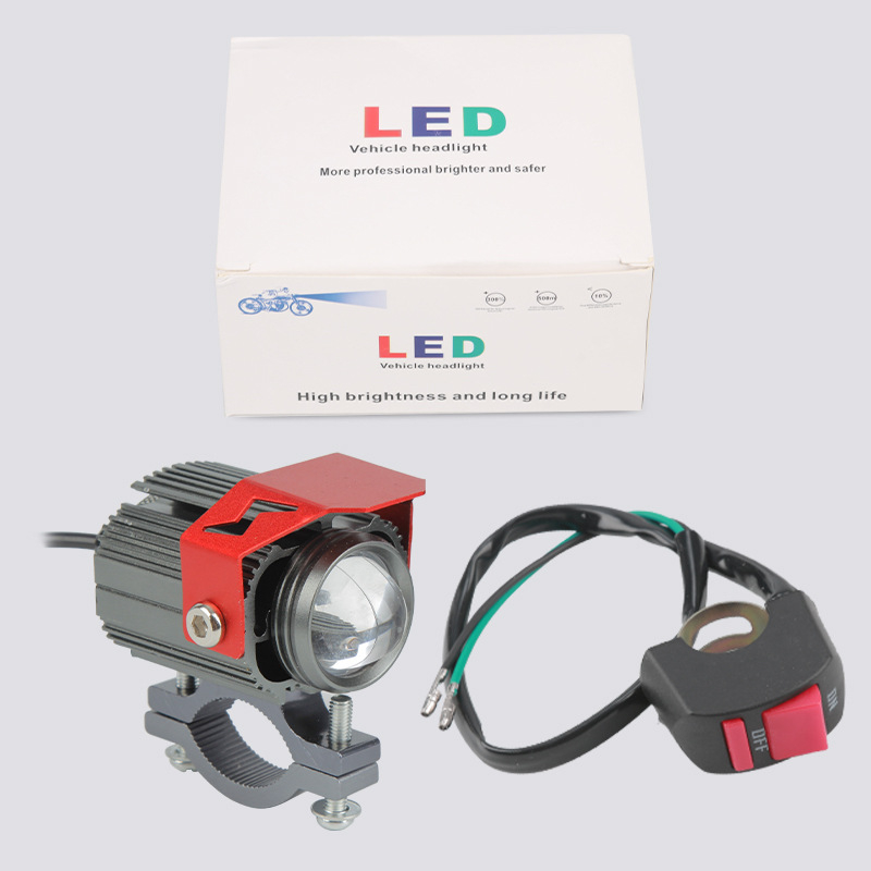 LED εξωτερικός προβολέας για μοτοσικλέτες και ηλεκτρικά οχήματα, αλουμινένιο σώμα, είσοδος 9–85 V, δυνατότητα εξατομίκευσης