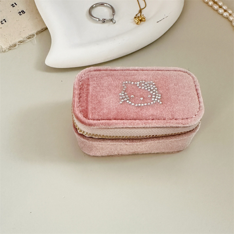 Kutija za nakit s pregradom na zatvarač — pamut, prašinu otporna, vlagotporna, zaštita od oksidacije, lagani luksuzni stil