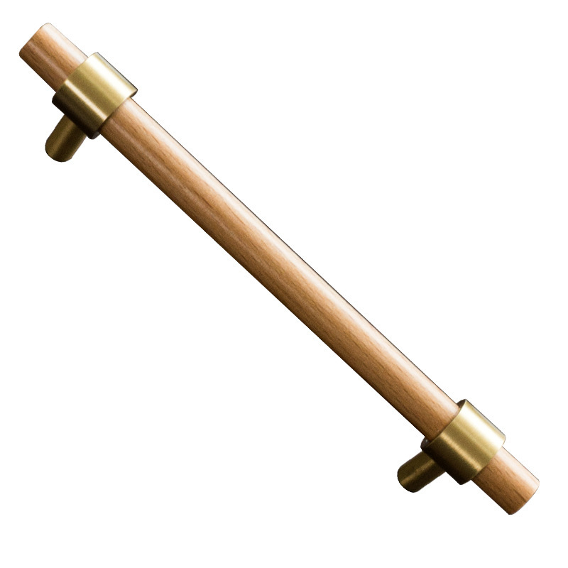 Mesingana ručka za ormar – orah drvo, dvostruka rupa, novi kineski stil, model 0001