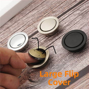 Mâner rotund tip tatami cu inel pentru sertare și dulapuri, aliaj de zinc, finisaj lustruit, stil modern simplu