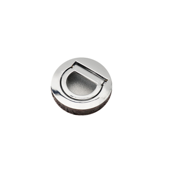 Mâner rotund tip tatami cu inel pentru sertare și dulapuri, aliaj de zinc, finisaj lustruit, stil modern simplu