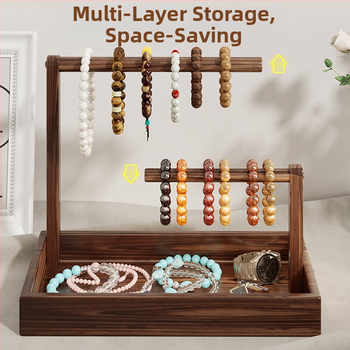 Drevený stojan na šperky – viacúčelový stolný stojan, moderný minimalistický štýl, Do Everything, pre šperky