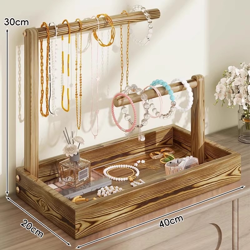 Držač za nakit od drveta – višenamjenski stolni držač, moderni minimalistički stil, Do Everything marka, za nakit