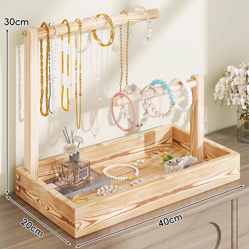 Držač za nakit od drveta – višenamjenski stolni držač, moderni minimalistički stil, Do Everything marka, za nakit