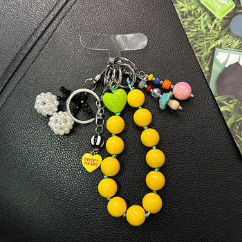 ZHI JIE Lanyard pentru telefon mobil, femei, Handmade, materiale mixte, șnur PU, cataramă metalică