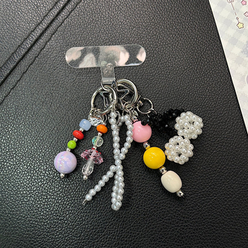 ZHI JIE Lanyard pentru telefon mobil, femei, Handmade, materiale mixte, șnur PU, cataramă metalică