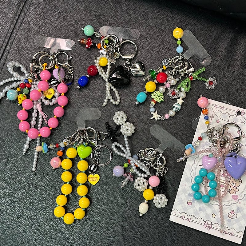 ZHI JIE Lanyard pentru telefon mobil, femei, Handmade, materiale mixte, șnur PU, cataramă metalică