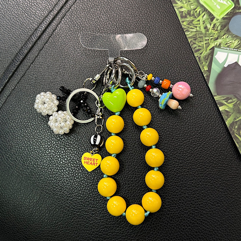 ZHI JIE Lanyard pentru telefon mobil, femei, Handmade, materiale mixte, șnur PU, cataramă metalică