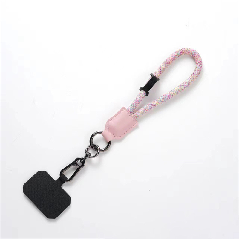 Crossbody telefonzsinór, uniszex, kézzel készített poliészter, állítható, nyomtatott logó