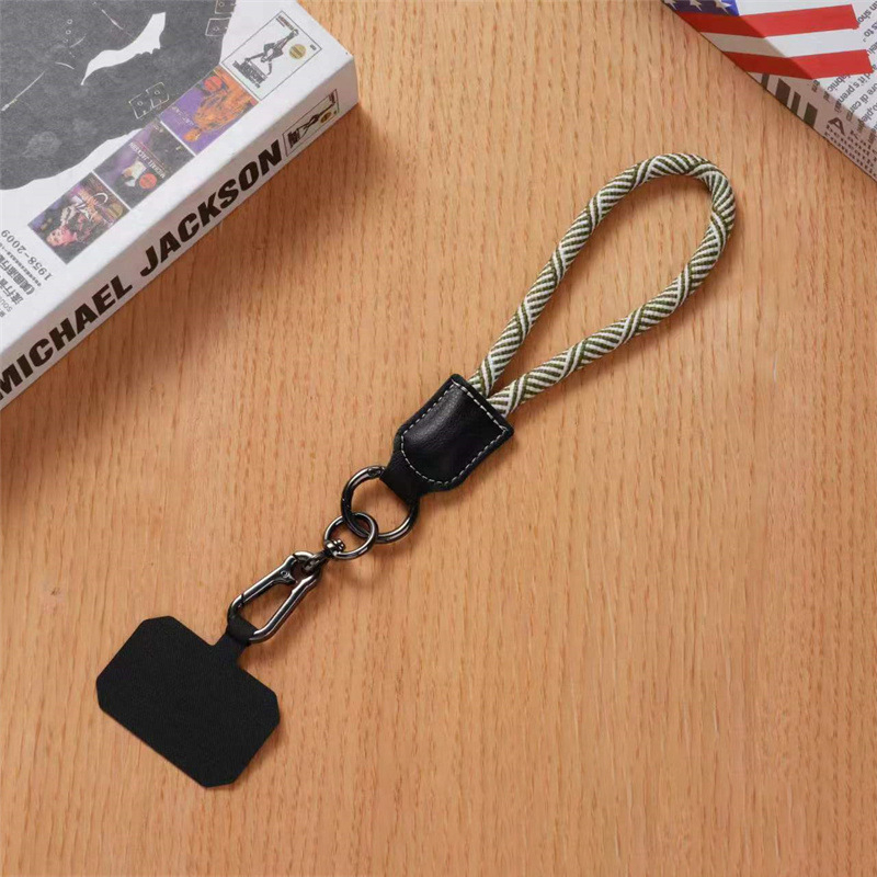 Crossbody telefonzsinór, uniszex, kézzel készített poliészter, állítható, nyomtatott logó