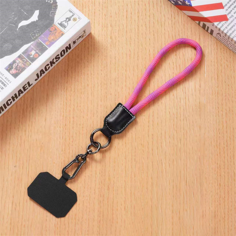 Crossbody telefonzsinór, uniszex, kézzel készített poliészter, állítható, nyomtatott logó