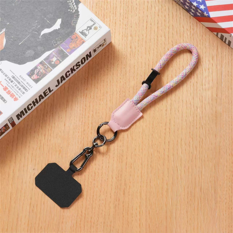 Crossbody telefonzsinór, uniszex, kézzel készített poliészter, állítható, nyomtatott logó