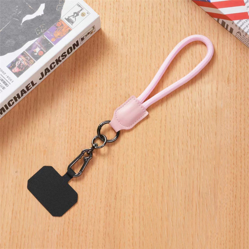 Crossbody telefonzsinór, uniszex, kézzel készített poliészter, állítható, nyomtatott logó