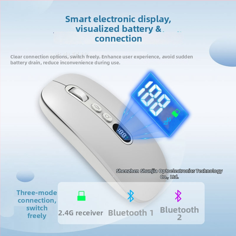 Iflytek AI hangalapú egér, vezeték nélküli Bluetooth, gépelés és fordítás, 2.4G + Bluetooth, 5 gomb, optikai felbontás 4000