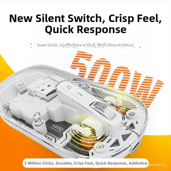 Trīs režīmu bezvadu pele darbam pie datora un klēpjdatora, 1600 DPI, 5 pogas, ergonomisks dizains