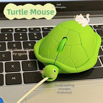 USB мишка с форма на костенурка, 4 бутона, безшумна, оптичен сензор, персонализация налична