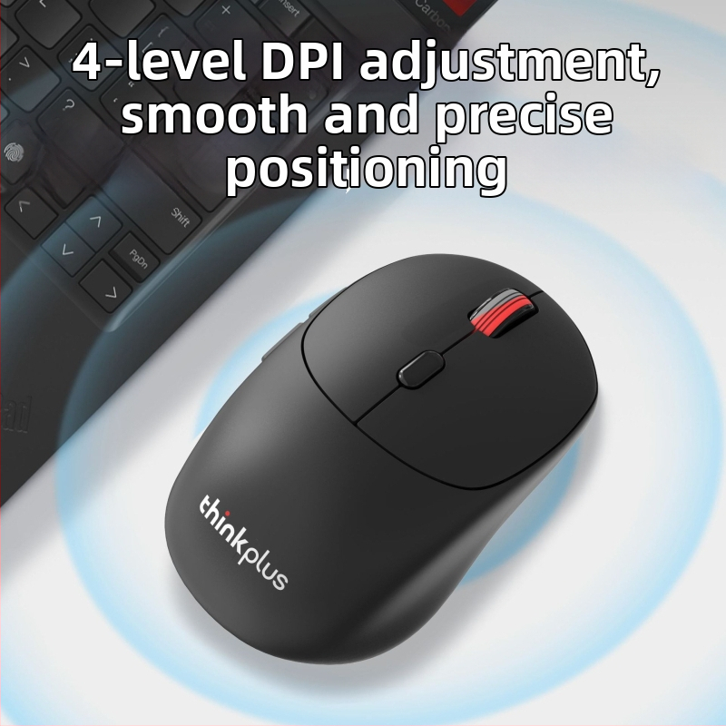 Lenovo ThinkPlus WL300 Bezdrôtová optická myš 2.4G, 2400 DPI, 3 tlačidlá, USB, kompatibilná s stolnými počítačmi