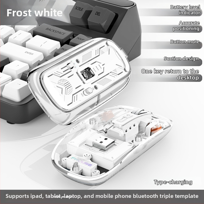 M133 Bluetooth myš s tromi režimami, tichá a dobíjateľná, 2400dpi, USB, 5 tlačidiel, 2.4GHz bezdrôtovo, dosah 10m