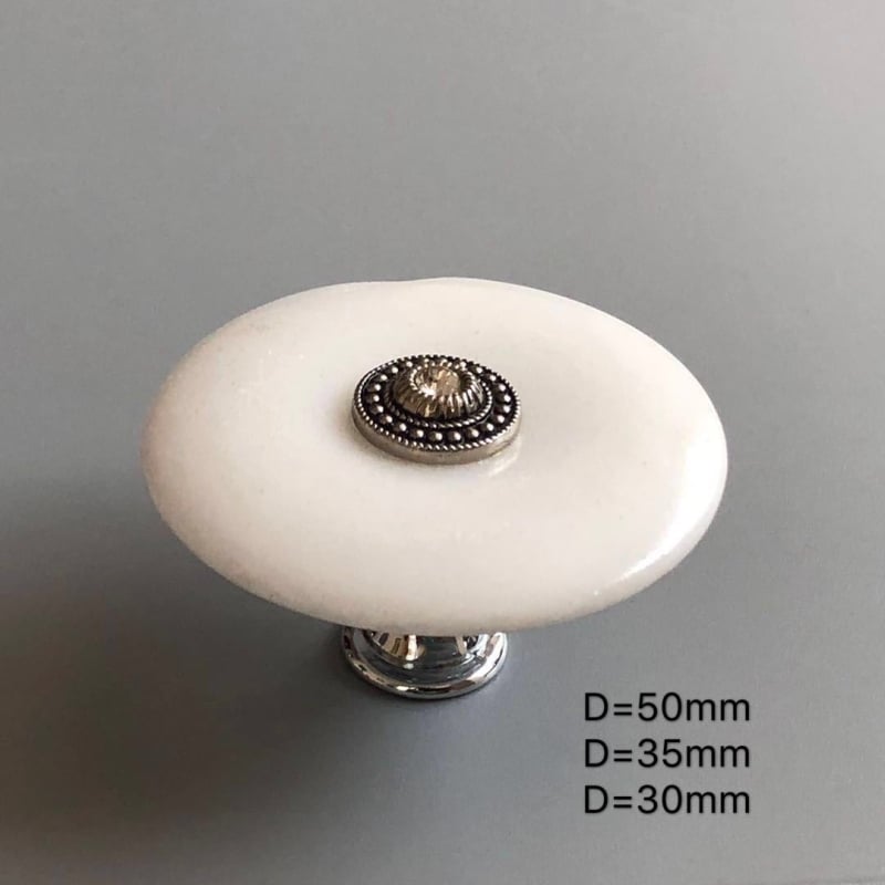 ARTIC ST19065 Ръчка за шкафове от естествен нефрит камък – Vintage мебелна дръжка за чекмеджета, полирана повърхност, стил Light Luxury