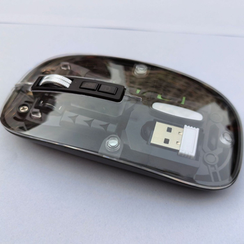 Безжична мишка с двойен режим 2.4G/Bluetooth, тихи бутони, презареждаща се, 1400dpi, 5 бутона