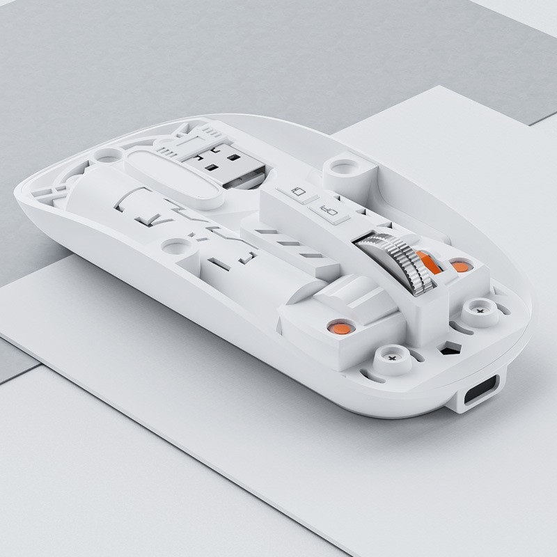 Безжична мишка с двойен режим 2.4G/Bluetooth, тихи бутони, презареждаща се, 1400dpi, 5 бутона