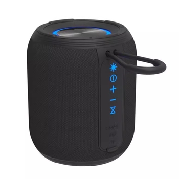 Difuzor Bluetooth fără fir cu iluminare RGB, rezistent la apă și portabil — Bluetooth 5.3; IPX4; baterie încorporată 1200–2000 mAh; putere 6W; răspuns în frecvență 100 Hz–20 kHz