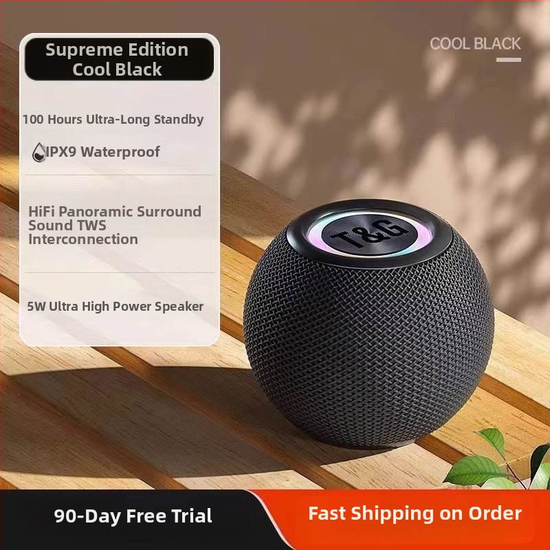 Bluetooth difuzor portabil – sunet compact de înaltă calitate, IPX7 rezistent la apă, 100Hz-20kHz, SNR ≥70dB, intrări Bluetooth/TF/USB/AUX
