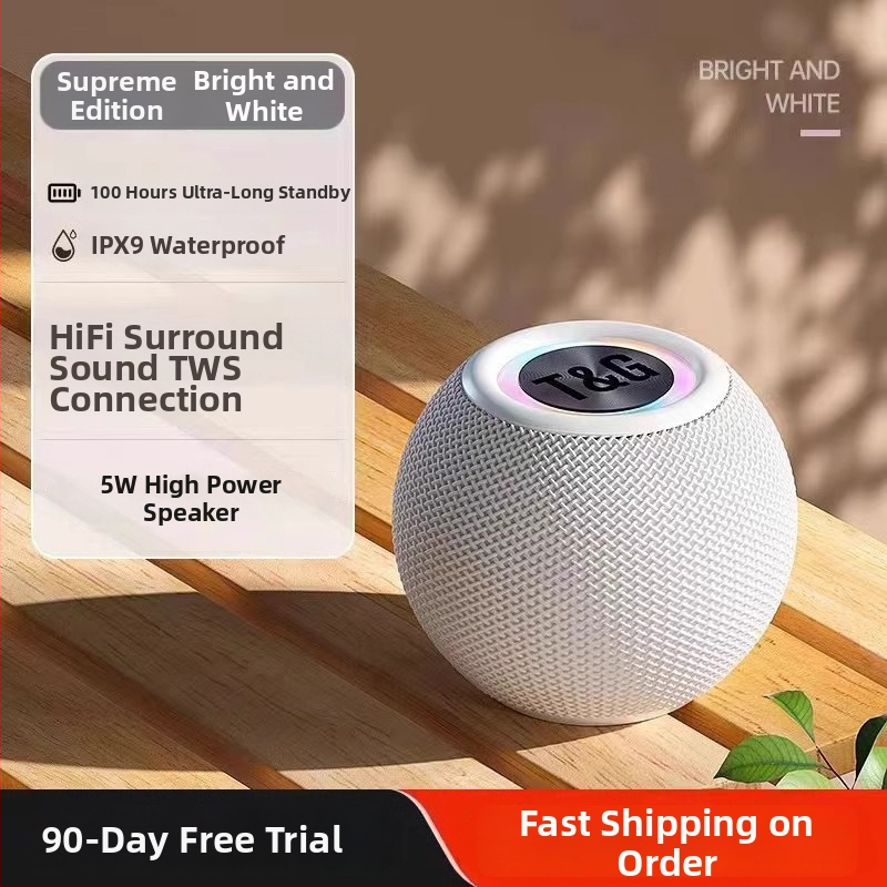 Bluetooth difuzor portabil – sunet compact de înaltă calitate, IPX7 rezistent la apă, 100Hz-20kHz, SNR ≥70dB, intrări Bluetooth/TF/USB/AUX