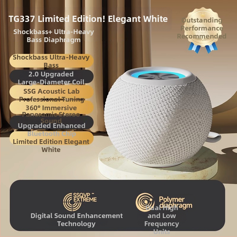 Bluetooth difuzor portabil – sunet compact de înaltă calitate, IPX7 rezistent la apă, 100Hz-20kHz, SNR ≥70dB, intrări Bluetooth/TF/USB/AUX