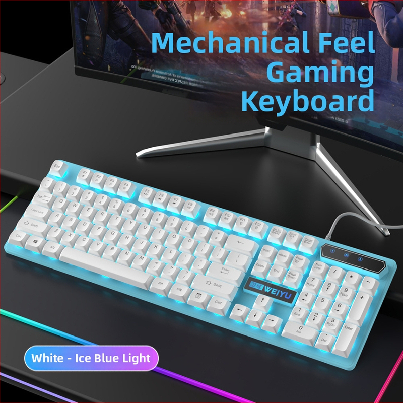 Káblové set klávesnice a myši s RGB podsvietením, 104-klávesová klávesnica, ABS telo, dĺžka kábla 1,35 m, univerzálna kompatibilita