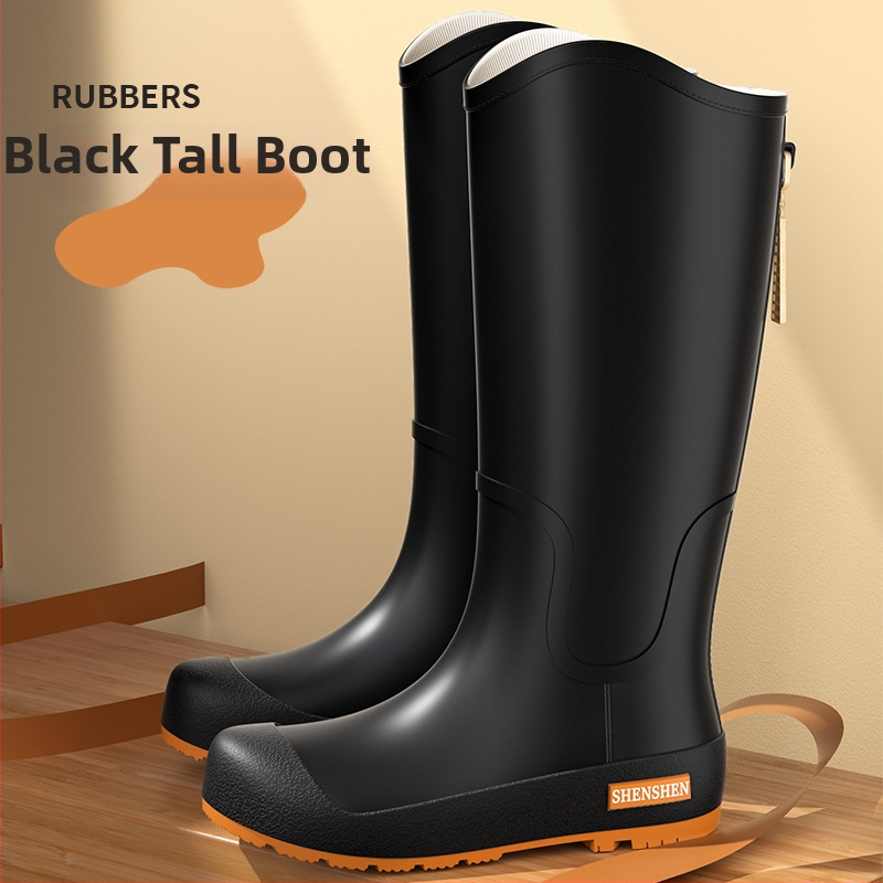 Lietaus batai japonų stiliaus, unisex suaugusiems, PVC viršus, vidutinio vamzdelio aukštis