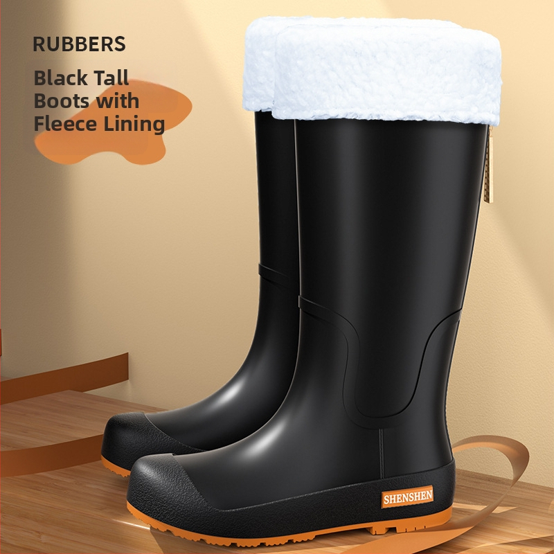 Lietaus batai japonų stiliaus, unisex suaugusiems, PVC viršus, vidutinio vamzdelio aukštis