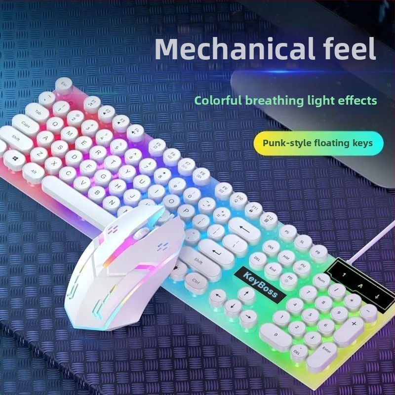 Комплект клавиатура и мишка, проводен, с цифрова клавиатура, без подсветка