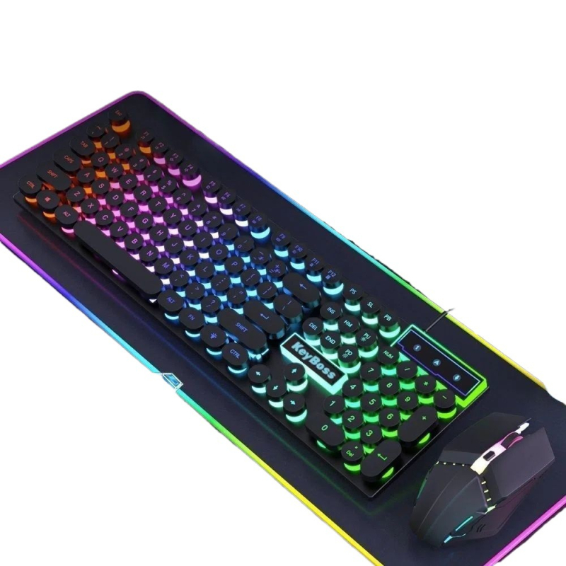 Комплект клавиатура и мишка, проводен, с цифрова клавиатура, без подсветка