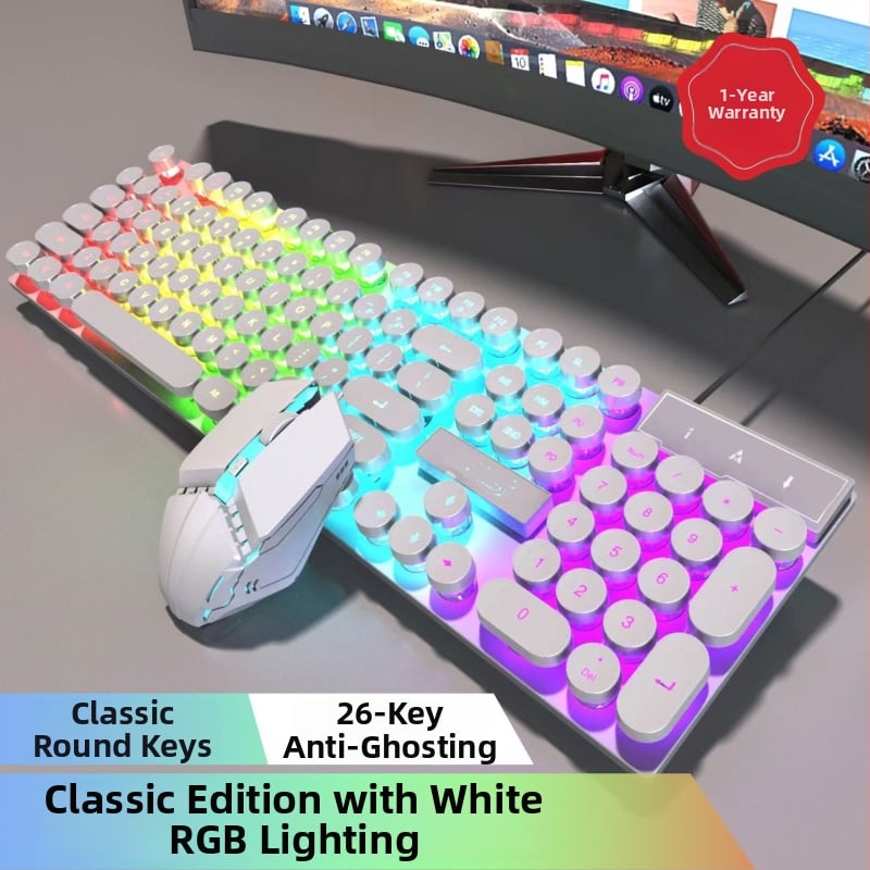 Комплект клавиатура и мишка, проводен, с цифрова клавиатура, без подсветка