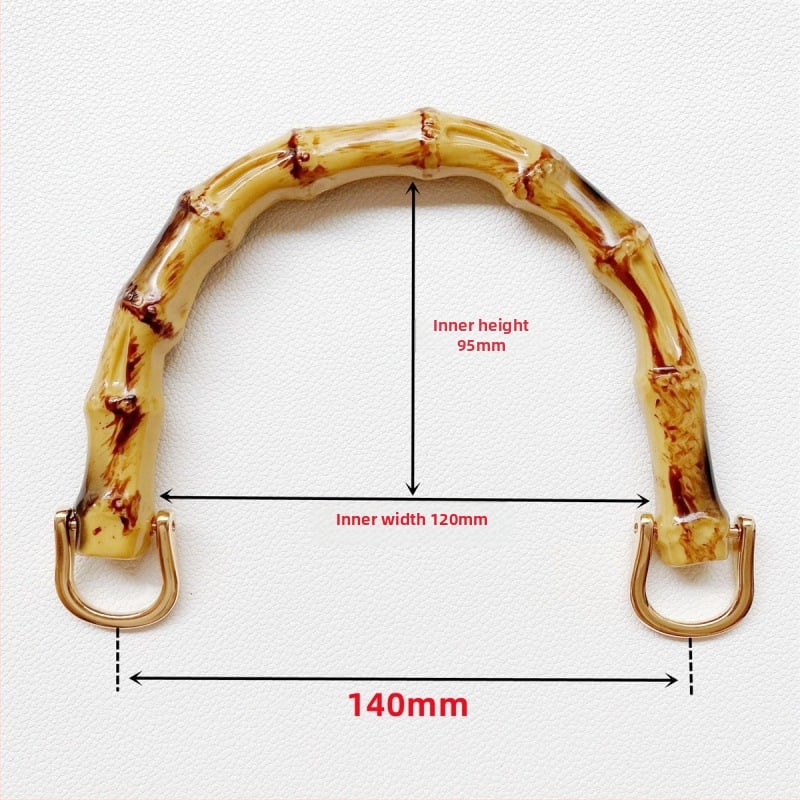 Πλεκτή λαβή για τσάντα από πλαστικό με εμφάνιση μπαμπού, κατάλληλη για DIY