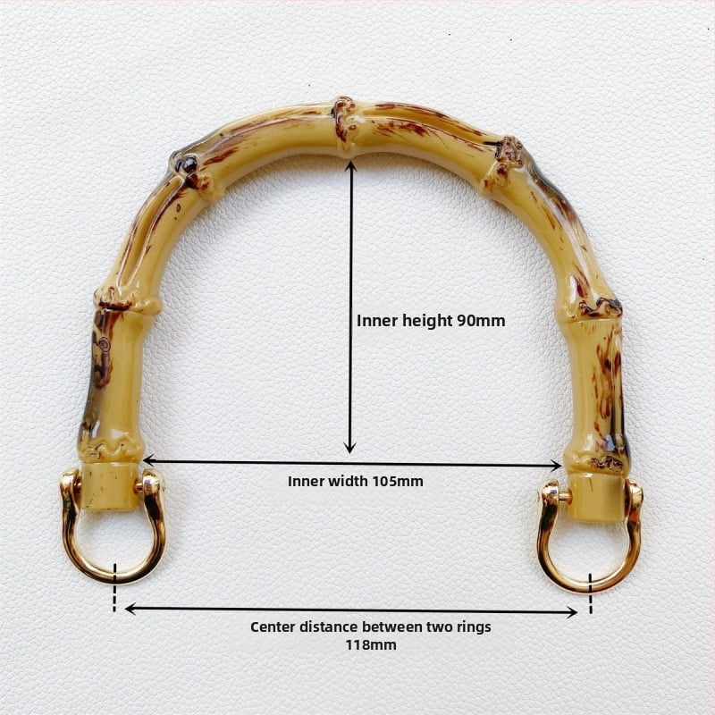 Πλεκτή λαβή για τσάντα από πλαστικό με εμφάνιση μπαμπού, κατάλληλη για DIY