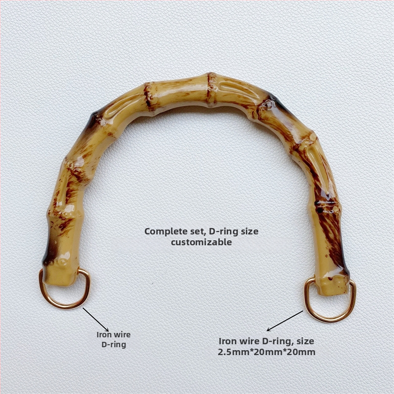Πλεκτή λαβή για τσάντα από πλαστικό με εμφάνιση μπαμπού, κατάλληλη για DIY