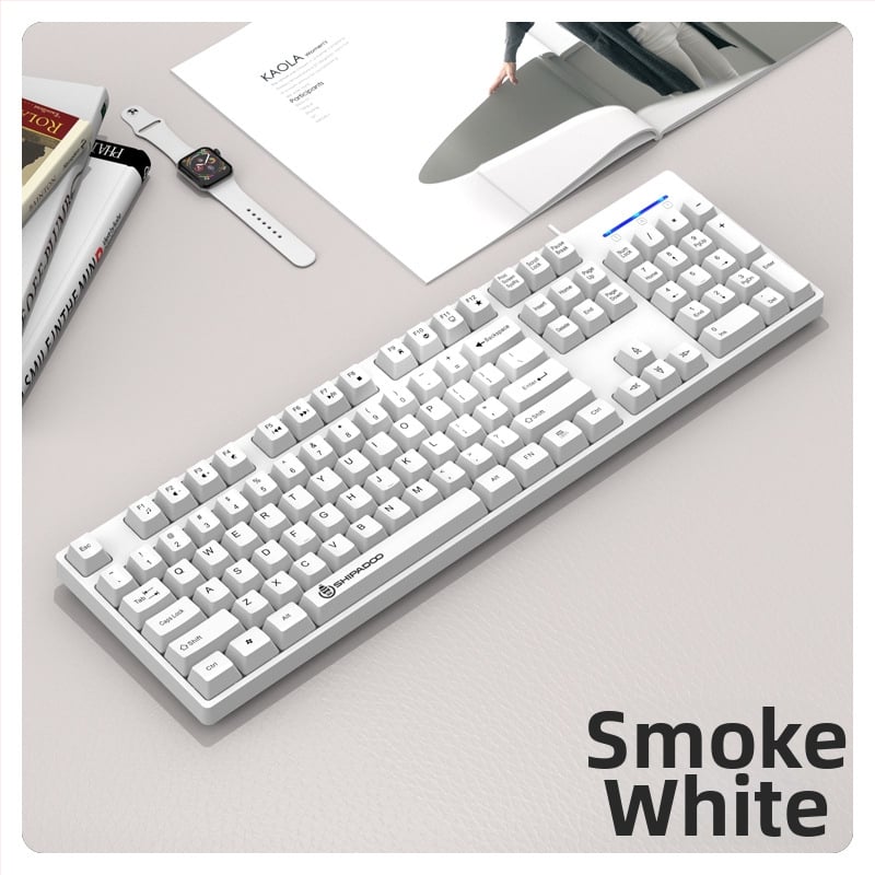 Комплект клавиатура и мишка Eighteen cycles K600, мембранна клавиатура с 104 клавиша, жично USB, ABS корпус, кабел 1,5 м