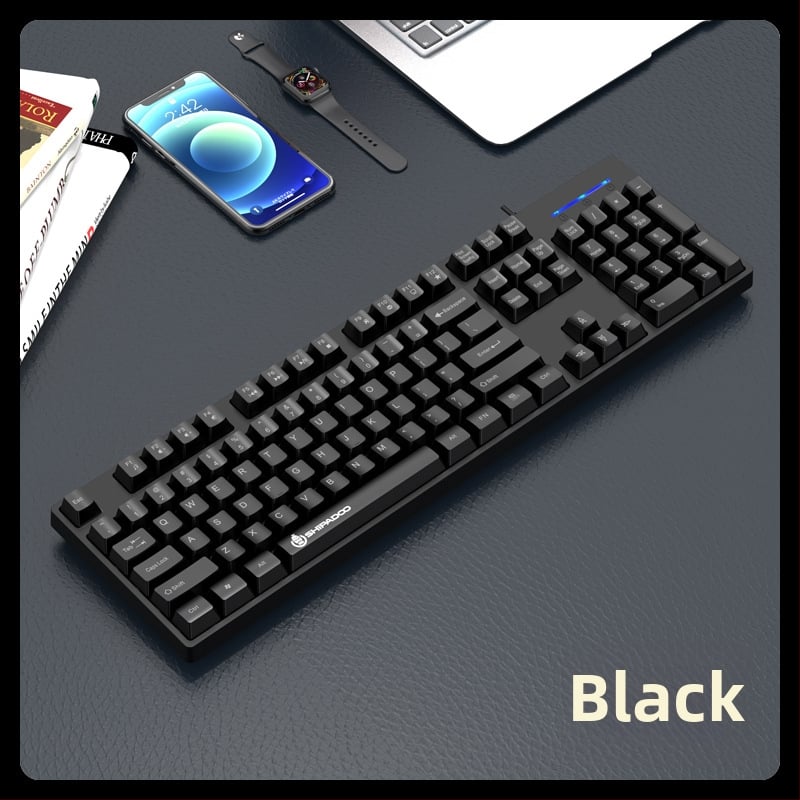 Комплект клавиатура и мишка Eighteen cycles K600, мембранна клавиатура с 104 клавиша, жично USB, ABS корпус, кабел 1,5 м