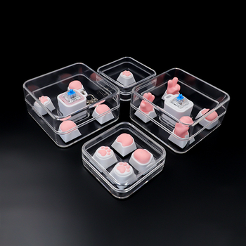 Тестер за клавишни превключватели на клавиатура с прозрачен PC материал, механичен вал със зелена ос, 4+ поддържани устройства и персонализирана кутия за клавишни капачки